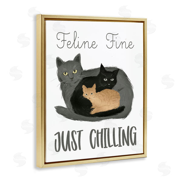 Stupell Industries Ziwei Li | Feline Fine Just Chilling
