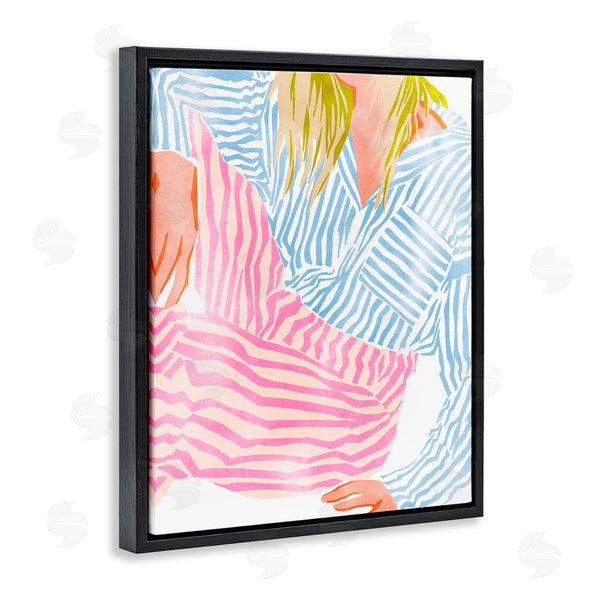 Stupell Industries Ziwei Li | Female In Pastel Stripes Wall Art