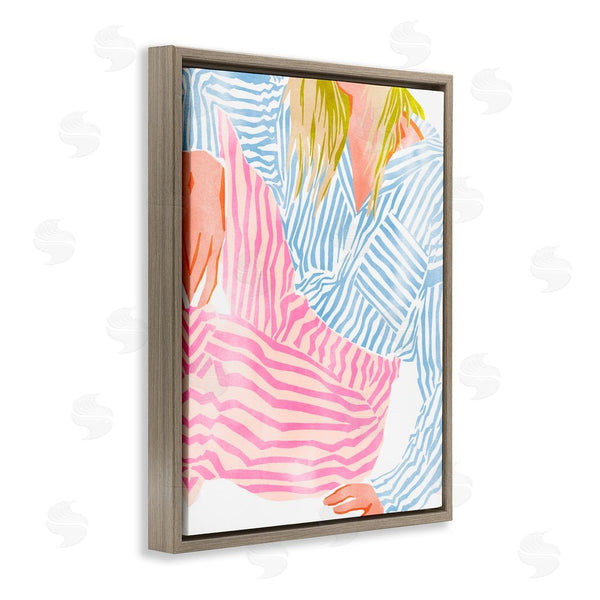 Stupell Industries Ziwei Li | Female In Pastel Stripes Wall Art