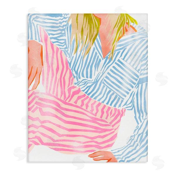 stupell industries Ziwei Li | Female in Pastel Stripes Wall Art
