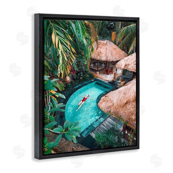 Stupell Industries Ziwei Li | Female Tropical Pool Jungle