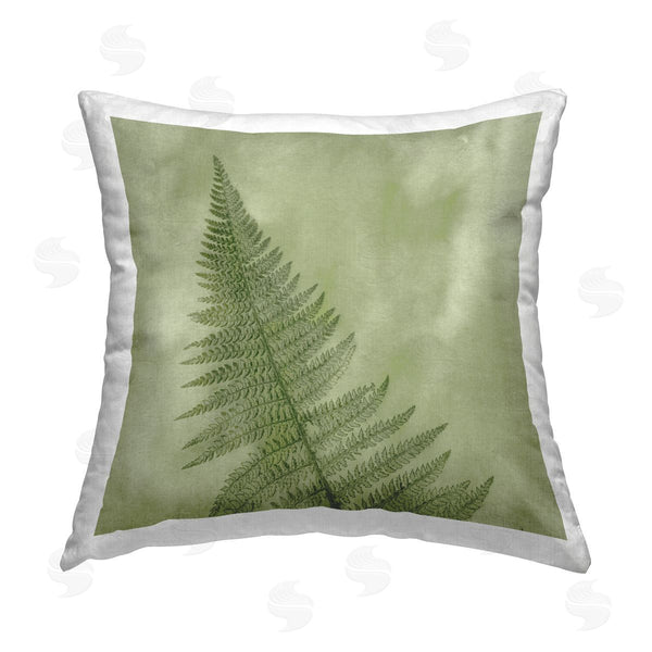 stupell industries Ziwei Li | Fern Leaf Forest Nature Printed Throw Pillow