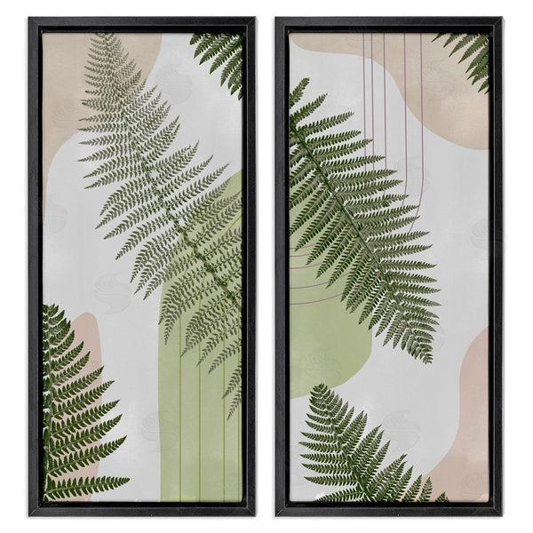Stupell Industries Ziwei Li | Fern Leaves Pastel Geometric Wall Art