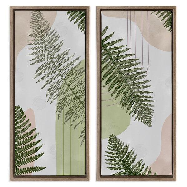 Stupell Industries Ziwei Li | Fern Leaves Pastel Geometric Wall Art