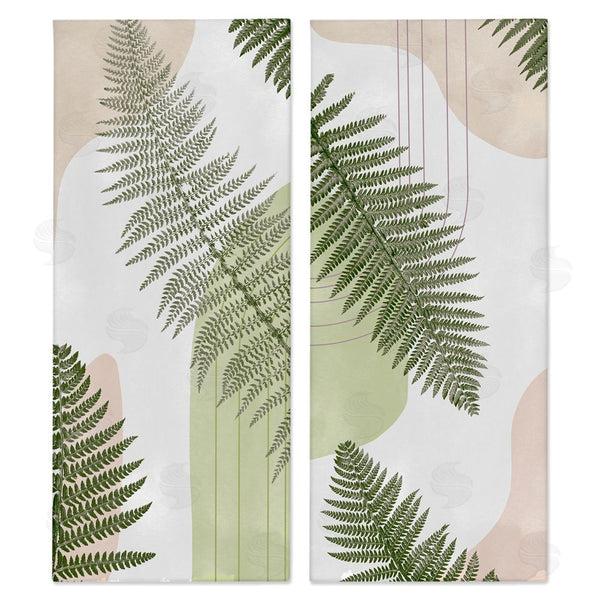 stupell industries Ziwei Li | Fern Leaves Pastel Geometric Wall Art