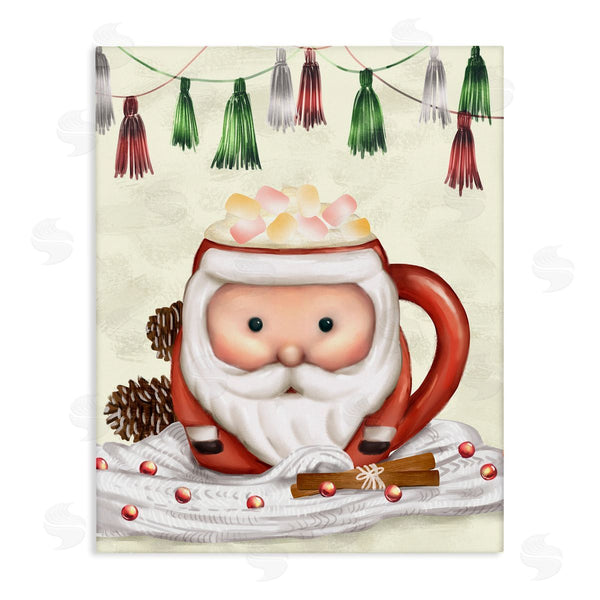 stupell industries Ziwei Li | Festive Santa Claus Marshmallow Mug Holiday Beverage Wall Art