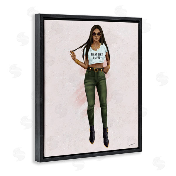 Stupell Industries Ziwei Li | Fight Like A Girl Glam Pose Wall Art