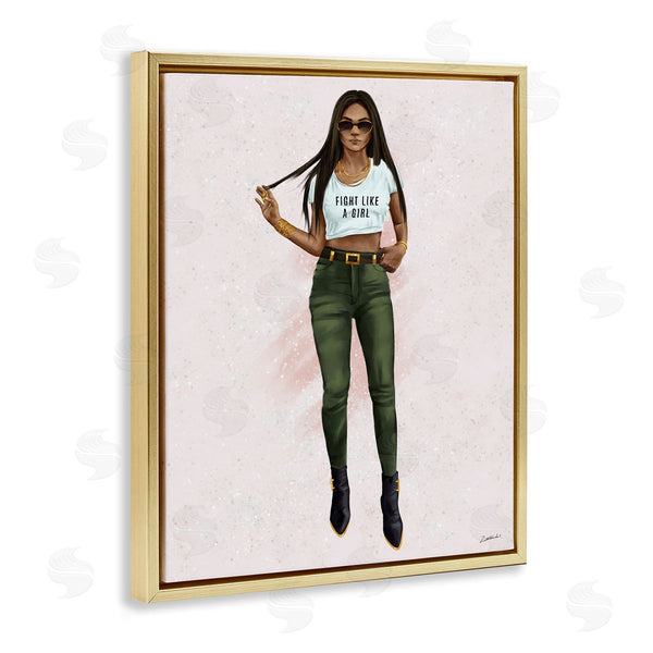 Stupell Industries Ziwei Li | Fight Like A Girl Glam Pose Wall Art