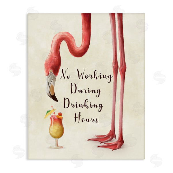 stupell industries Ziwei Li | Flamingo Drinking Hours Humor