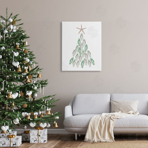 Stupell Industries Ziwei Li | Flip Flop Beachy Christmas Tree Wall Art