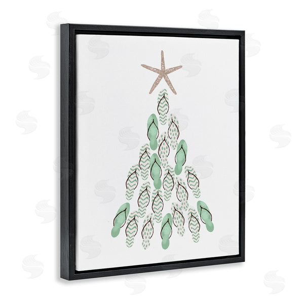 Stupell Industries Ziwei Li | Flip Flop Beachy Christmas Tree Wall Art