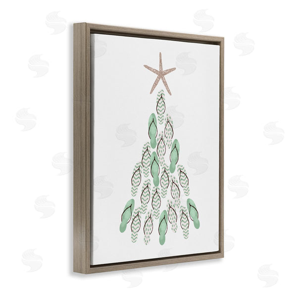 Stupell Industries Ziwei Li | Flip Flop Beachy Christmas Tree Wall Art