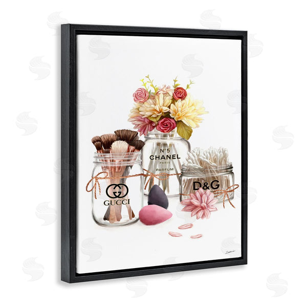 Stupell Industries Ziwei Li | Florals In Fashion Jars Toiletries