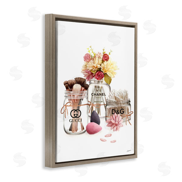 Stupell Industries Ziwei Li | Florals In Fashion Jars Toiletries