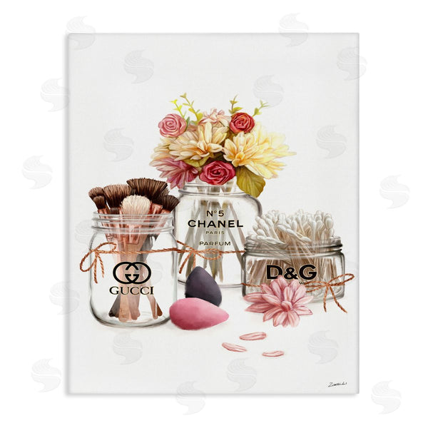 stupell industries Ziwei Li | Florals in Fashion Jars Toiletries