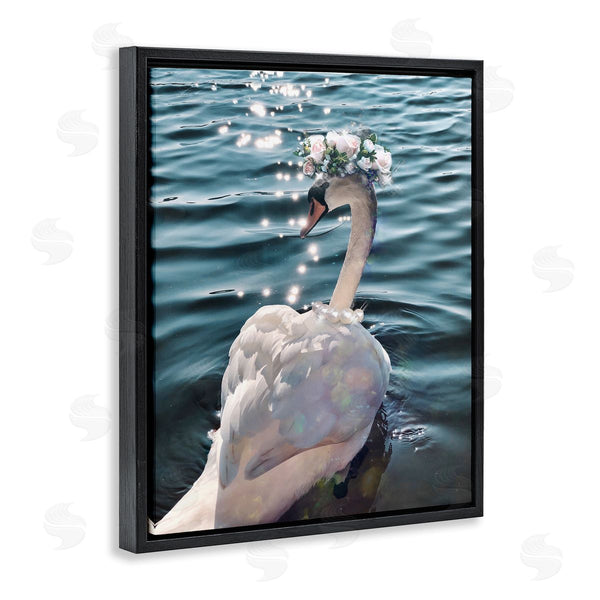 Stupell Industries Ziwei Li | Flower Crown Swan Lake Ripples Wall Art