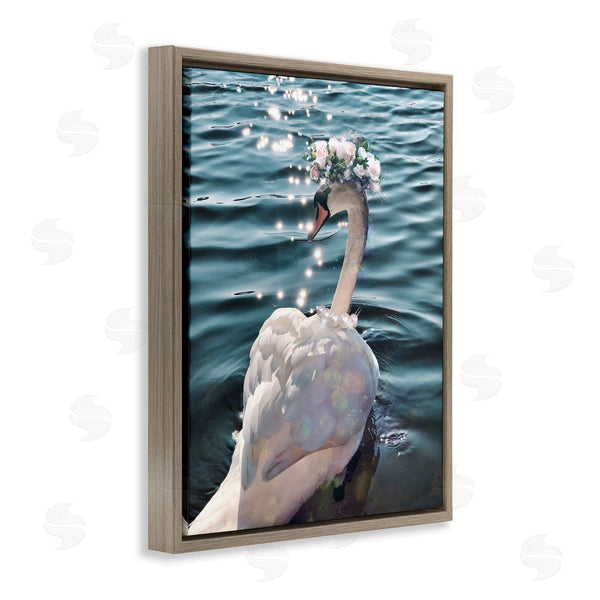 Stupell Industries Ziwei Li | Flower Crown Swan Lake Ripples Wall Art