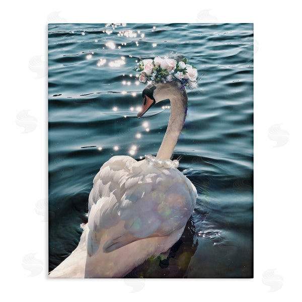 stupell industries Ziwei Li | Flower Crown Swan Lake Ripples Wall Art