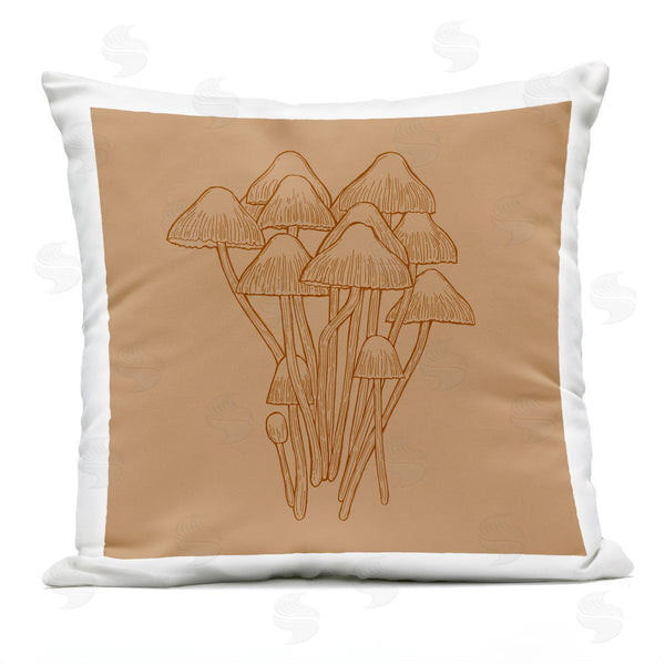 Stupell Industries Ziwei Li | Forest Mushroom Arrangement Detailed Botanicals Printed Throw Pillow