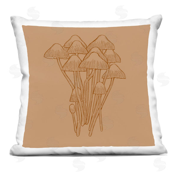 stupell industries Ziwei Li | Forest Mushroom Arrangement Detailed Botanicals Printed Throw Pillow