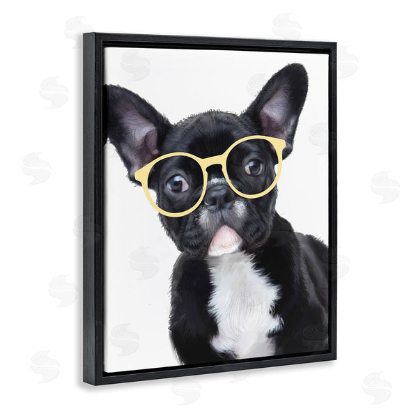 Stupell Industries Ziwei Li | French Bulldog With Yellow Glasses