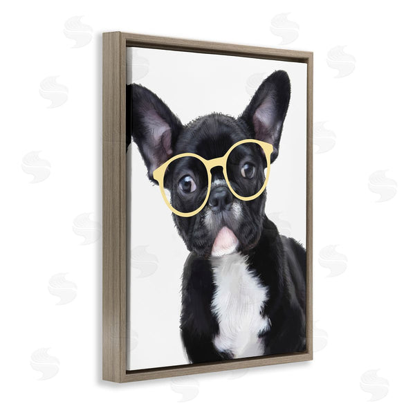 Stupell Industries Ziwei Li | French Bulldog With Yellow Glasses