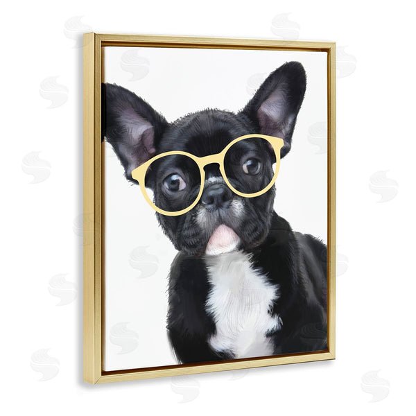 Stupell Industries Ziwei Li | French Bulldog With Yellow Glasses