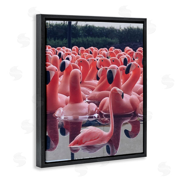 Stupell Industries Ziwei Li | Funny Pink Flamingo Pool