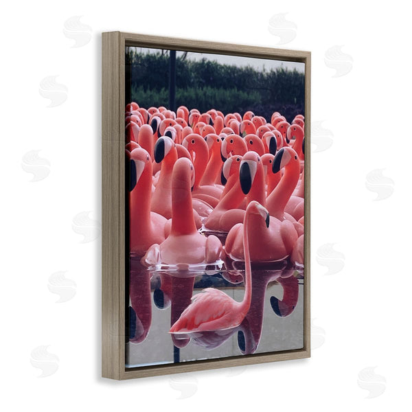 Stupell Industries Ziwei Li | Funny Pink Flamingo Pool