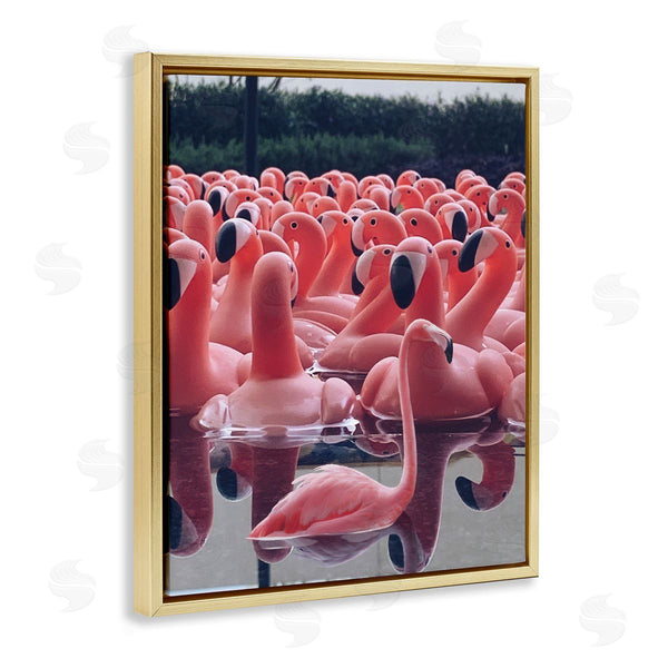Stupell Industries Ziwei Li | Funny Pink Flamingo Pool