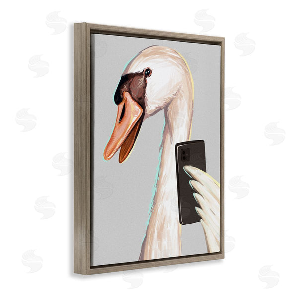Stupell Industries Ziwei Li | Funny Swan Bird Smiling Selfie Wall Art