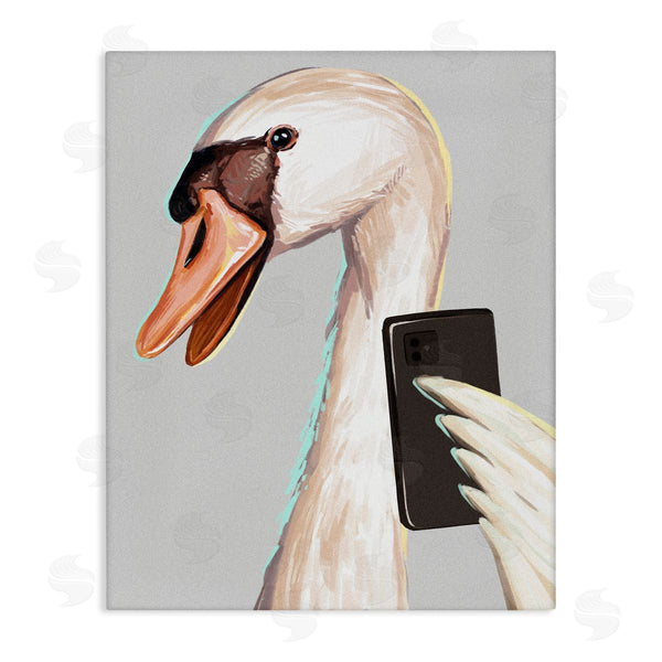 stupell industries Ziwei Li | Funny Swan Bird Smiling Selfie Wall Art