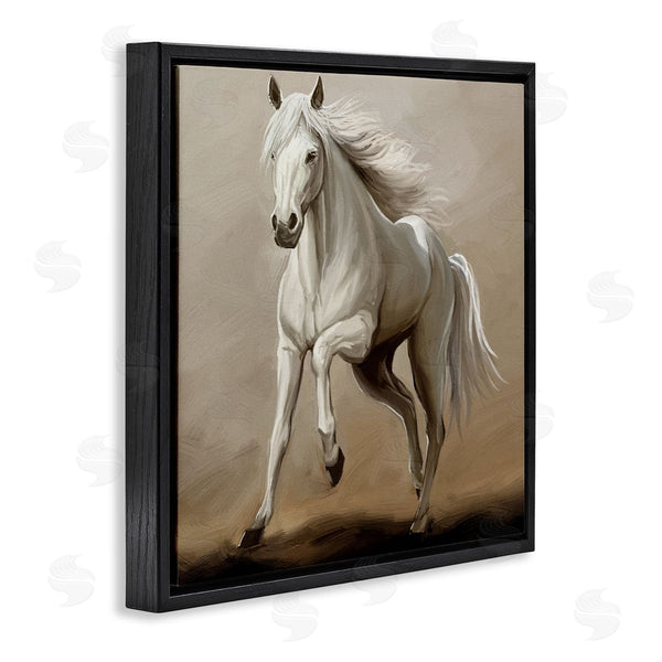 Stupell Industries Ziwei Li | Galloping Horse White Stallion Wall Art