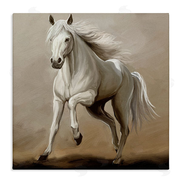 stupell industries Ziwei Li | Galloping Horse White Stallion Wall Art