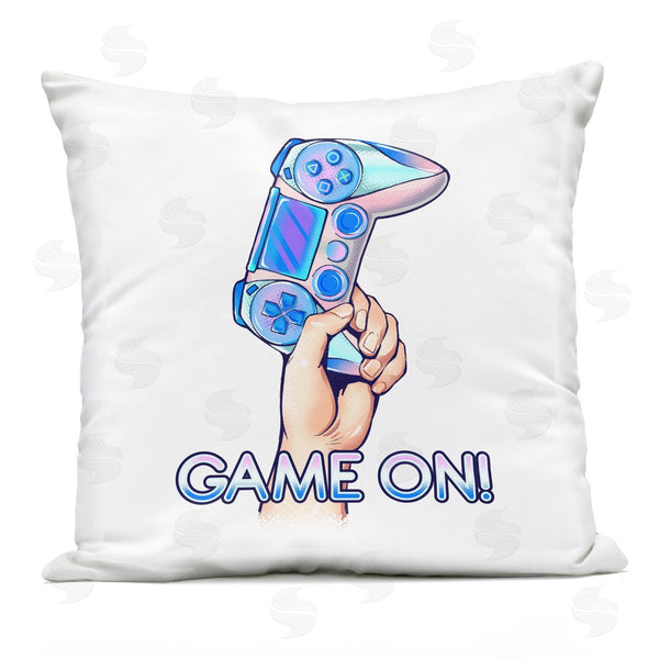 Stupell Industries Ziwei Li | Game On Typography Gleaming Gaming Controller Printed Throw Pillow