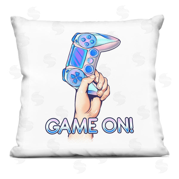 stupell industries Ziwei Li | Game On Typography Gleaming Gaming Controller Printed Throw Pillow