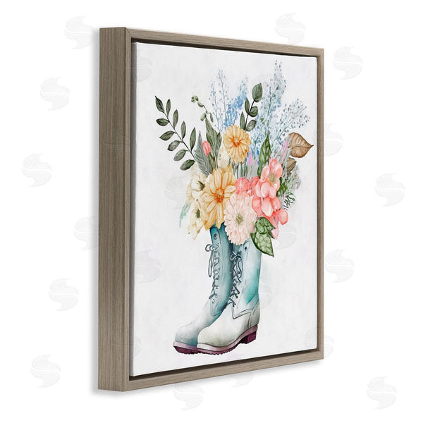 Stupell Industries Ziwei Li | Garden Boot Mixed Flower Bouquet Wall Art