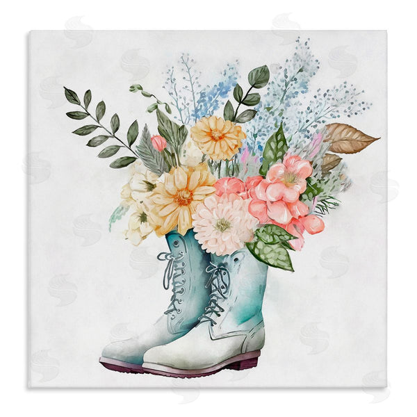 stupell industries Ziwei Li | Garden Boot Mixed Flower Bouquet Wall Art