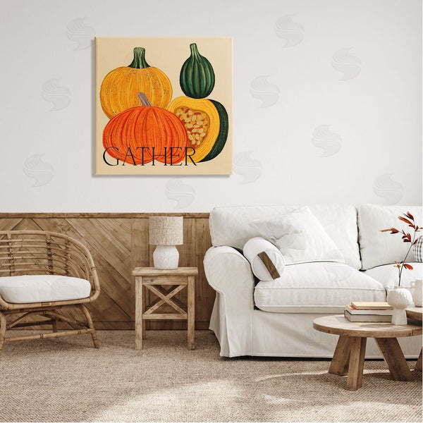 Stupell Industries Ziwei Li | Gather Autumn Harvest Gourds Wall Art
