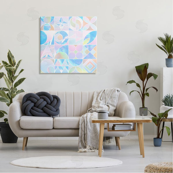 Stupell Industries Ziwei Li | Geometric Pastels Varied Shapes Wall Art