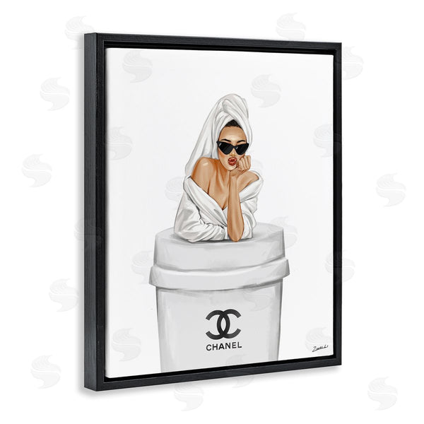 Stupell Industries Ziwei Li | Girl In Robe Morning Coffee Wall Art