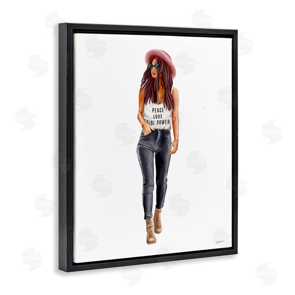 Stupell Industries Ziwei Li | Girl Power Fashionista Standing Pose Wall Art