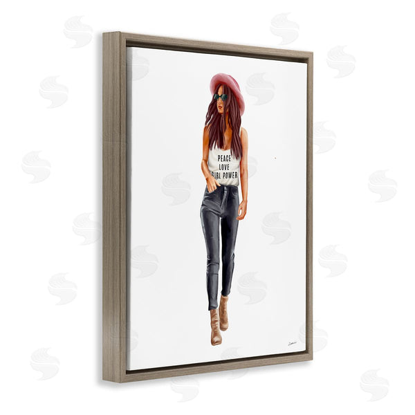 Stupell Industries Ziwei Li | Girl Power Fashionista Standing Pose Wall Art