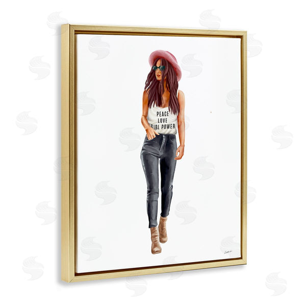 Stupell Industries Ziwei Li | Girl Power Fashionista Standing Pose Wall Art