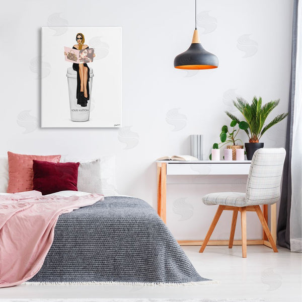 Stupell Industries Ziwei Li | Girl Reading On Coffee Wall Art