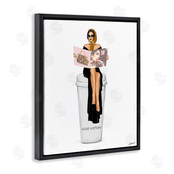 Stupell Industries Ziwei Li | Girl Reading On Coffee Wall Art