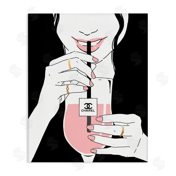 stupell industries Ziwei Li | Girl Sipping Drink with Style