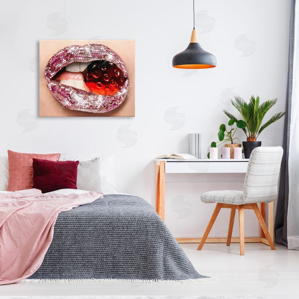 Stupell Industries Ziwei Li | Glam Biting Candy Wall Art