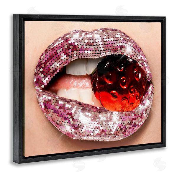 Stupell Industries Ziwei Li | Glam Biting Candy Wall Art