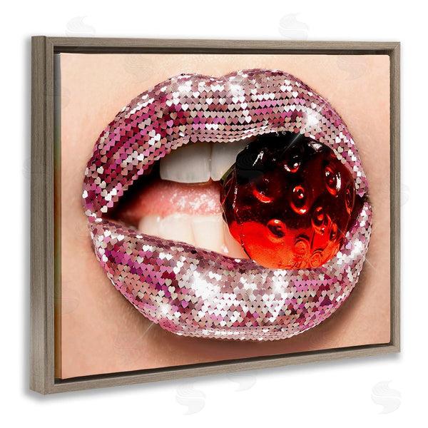 Stupell Industries Ziwei Li | Glam Biting Candy Wall Art